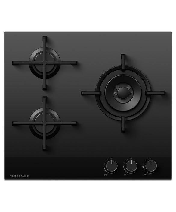 60cm Series 9 3 Burner Gas Cooktop, LPG, pdp